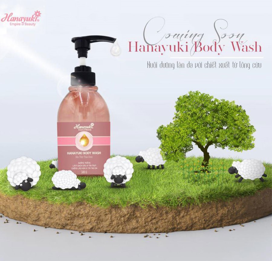 Nhắc đến sản phẩm Hanayuki dùng để tắm thì phải kể đến Hanayuki Body Wash dạng nước thơm